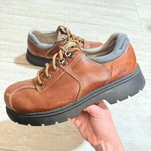 Skechers Men's Brown and Tan Oxfords